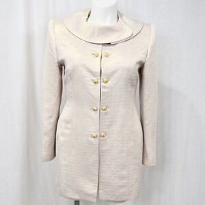LILY & TAYLOR Ivory long sleeve formal jacket NY/Paris, size 10